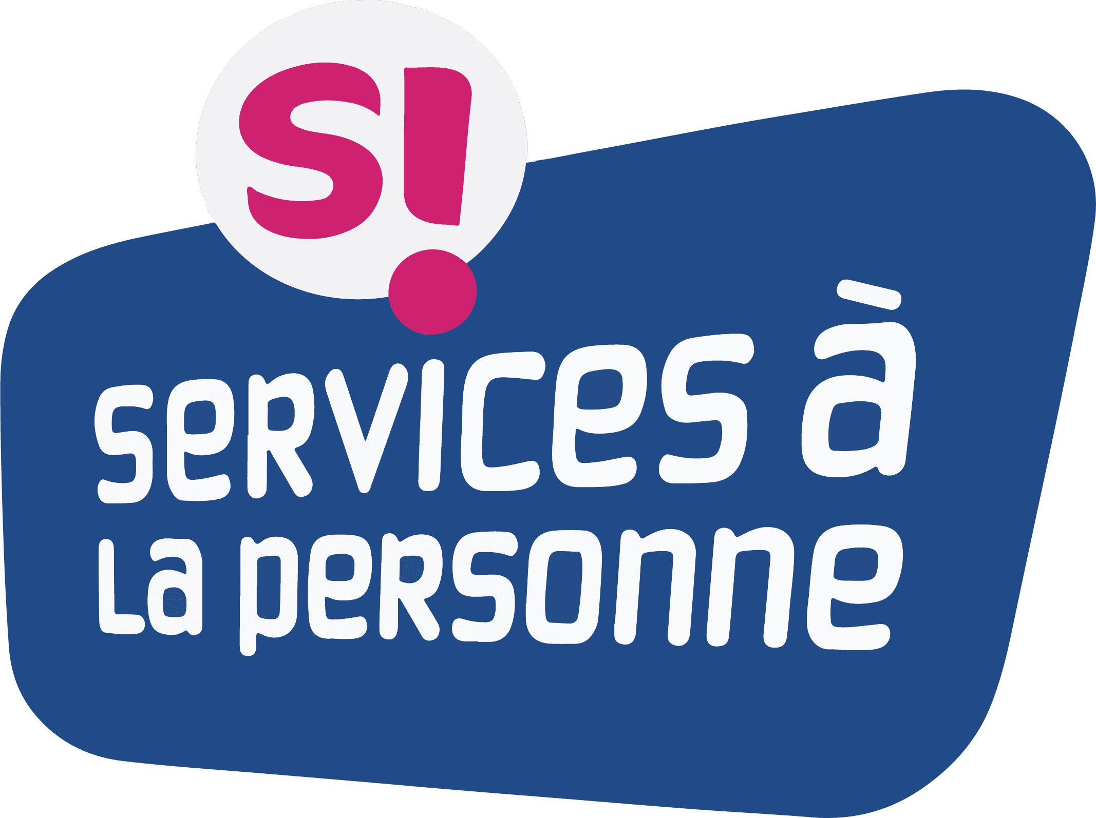 Logo 'Services à la personne' en bleu et rose